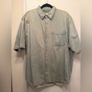 Men's Casual washed Denim oversized Shirt